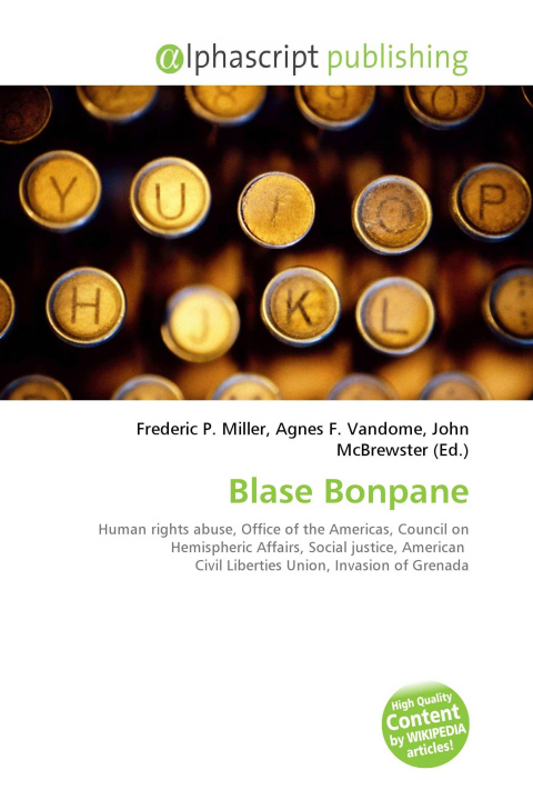 Kniha Blase Bonpane Agnes F. Vandome