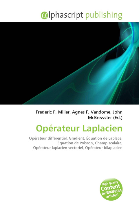 Knjiga Opérateur Laplacien Agnes F. Vandome