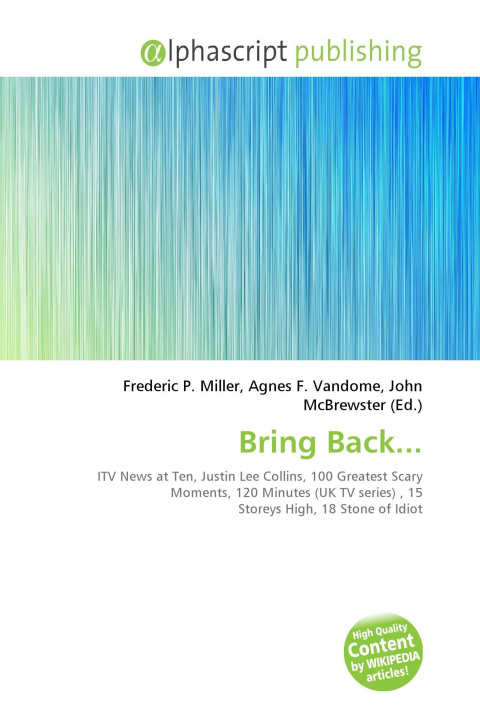 Kniha Bring Back... Agnes F. Vandome