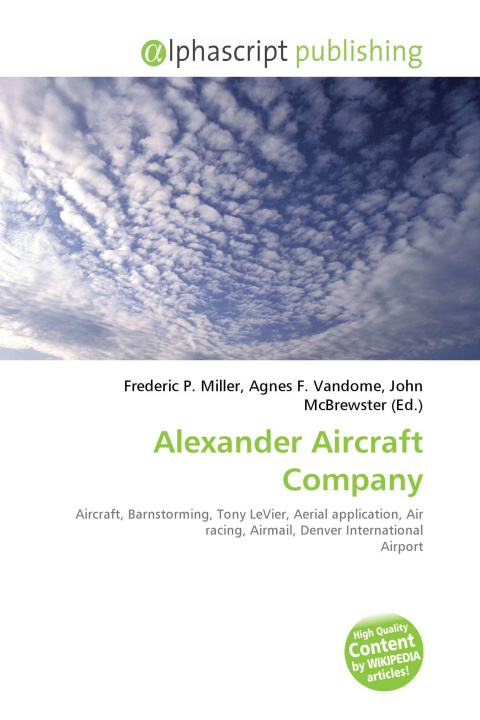Kniha Alexander Aircraft Company Agnes F. Vandome