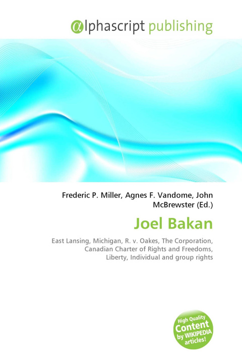 Kniha Joel Bakan Agnes F. Vandome