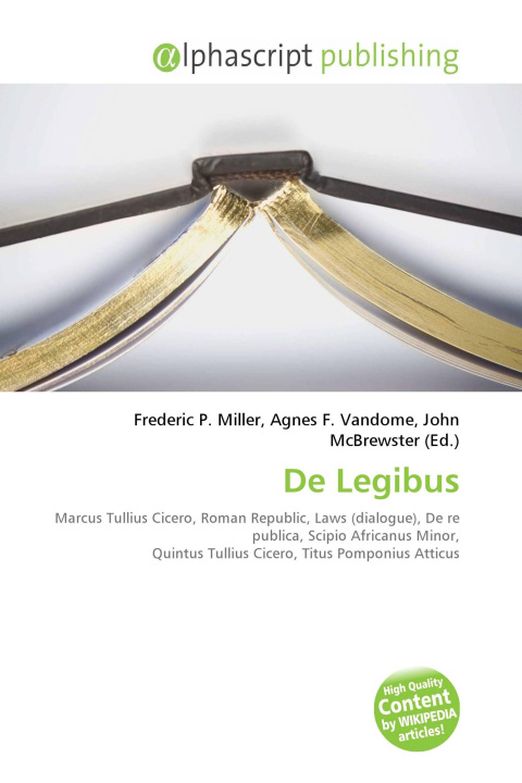Kniha De Legibus Agnes F. Vandome