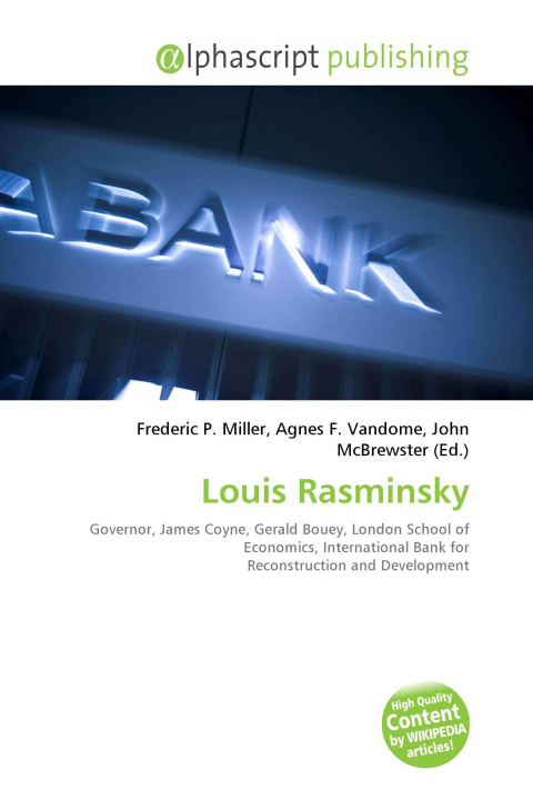 Kniha Louis Rasminsky Agnes F. Vandome