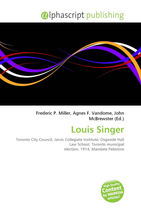 Kniha Louis Singer Agnes F. Vandome