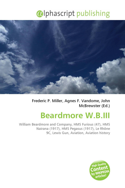 Kniha Beardmore W.B.III Agnes F. Vandome
