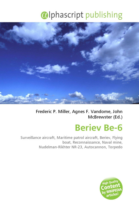 Knjiga Beriev Be-6 Agnes F. Vandome