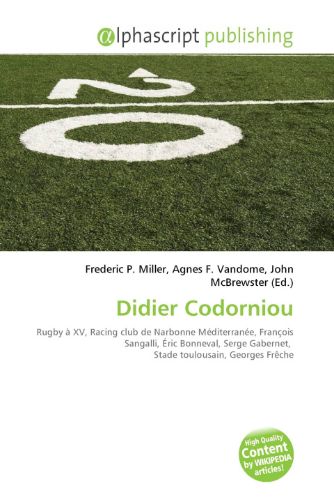 Kniha Didier Codorniou Agnes F. Vandome