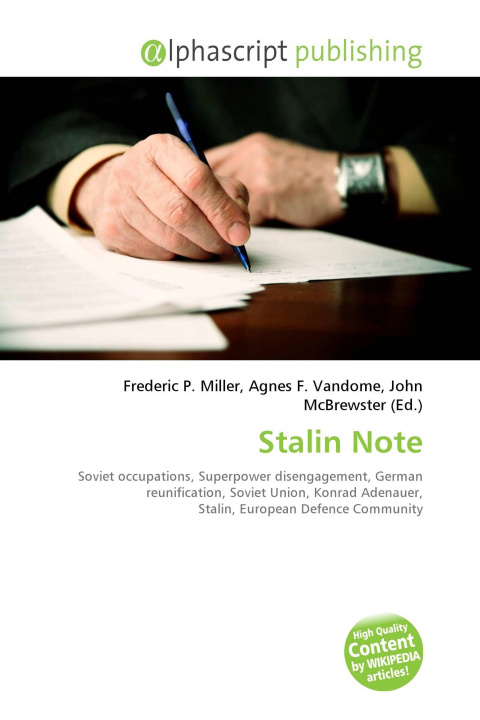 Kniha Stalin Note Agnes F. Vandome