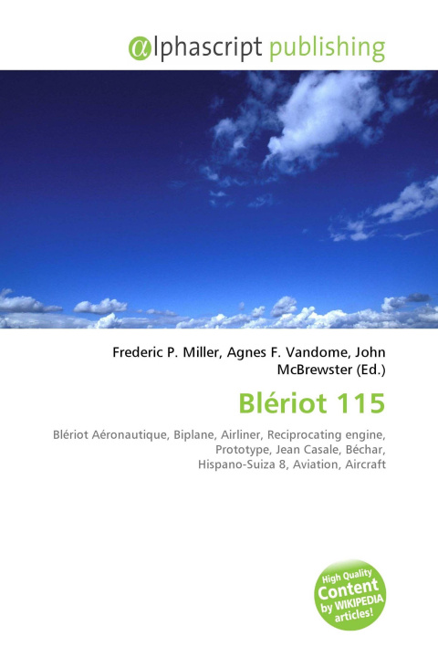 Kniha Blériot 115 Agnes F. Vandome