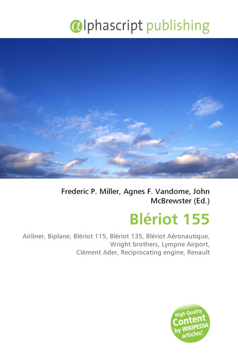 Knjiga Blériot 155 Agnes F. Vandome