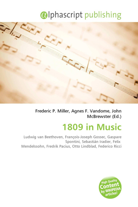 Kniha 1809 in Music Agnes F. Vandome