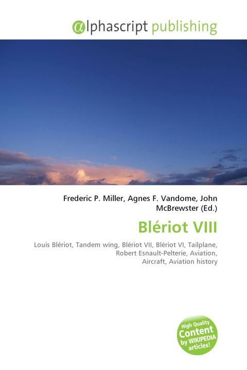 Kniha Blériot VIII Agnes F. Vandome