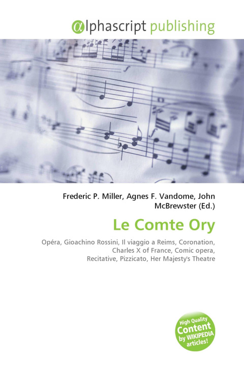 Kniha Le Comte Ory Agnes F. Vandome