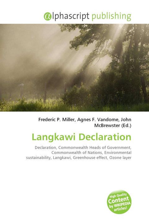 Könyv Langkawi Declaration Agnes F. Vandome