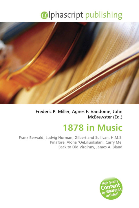 Kniha 1878 in Music Agnes F. Vandome