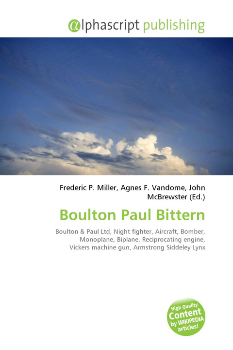 Knjiga Boulton Paul Bittern Agnes F. Vandome