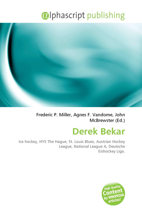 Kniha Derek Bekar Agnes F. Vandome