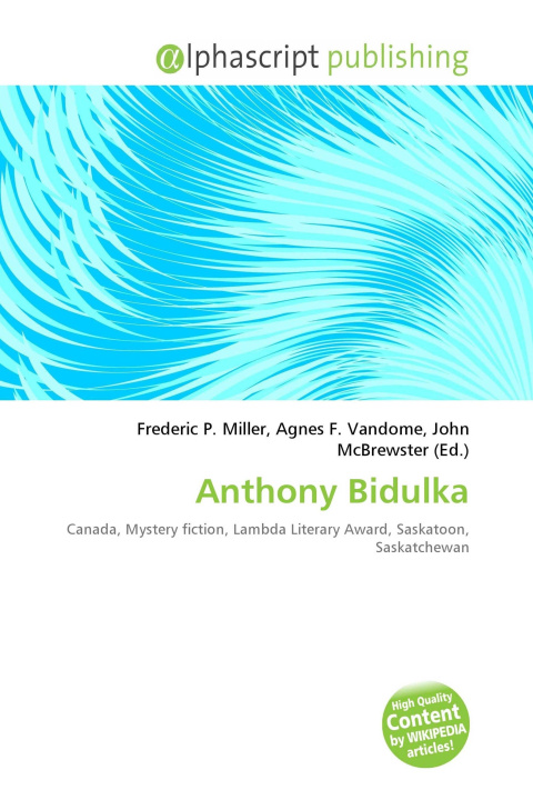 Kniha Anthony Bidulka Agnes F. Vandome
