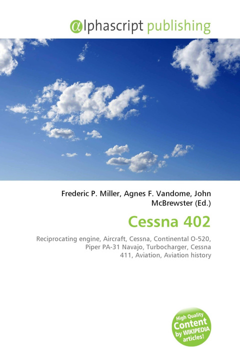 Kniha Cessna 402 Agnes F. Vandome
