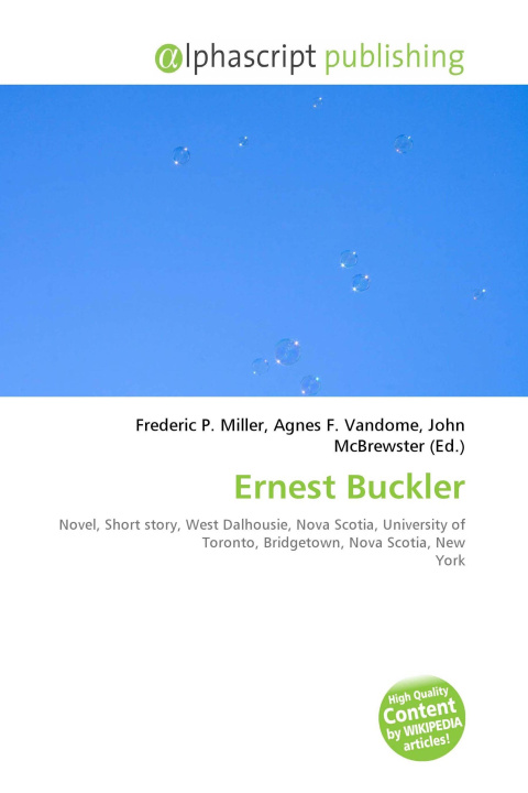 Kniha Ernest Buckler Agnes F. Vandome