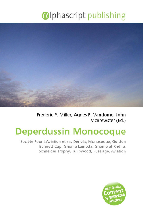 Könyv Deperdussin Monocoque Agnes F. Vandome