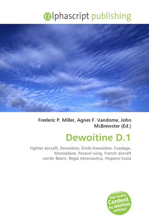 Kniha Dewoitine D.1 Agnes F. Vandome