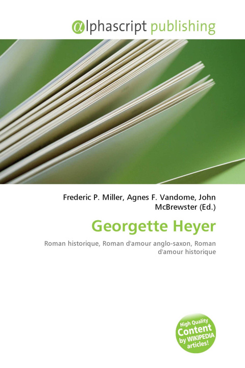 Kniha Georgette Heyer Agnes F. Vandome