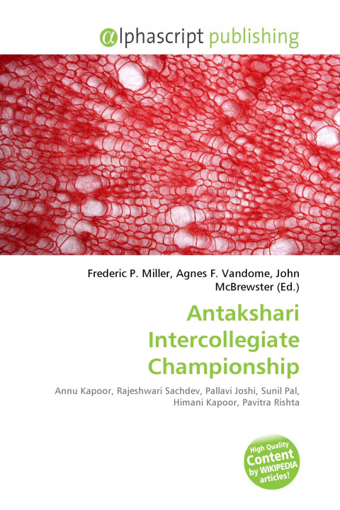 Kniha Antakshari Intercollegiate Championship Agnes F. Vandome