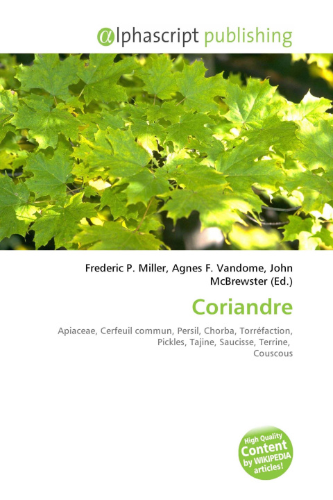 Kniha Coriandre Agnes F. Vandome