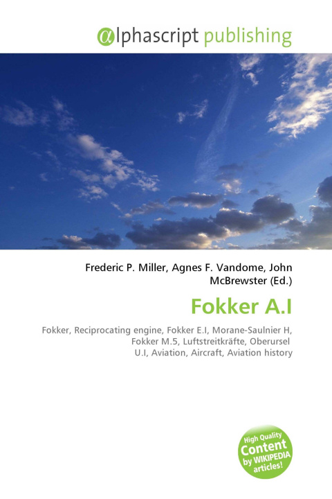 Kniha Fokker A.I Agnes F. Vandome