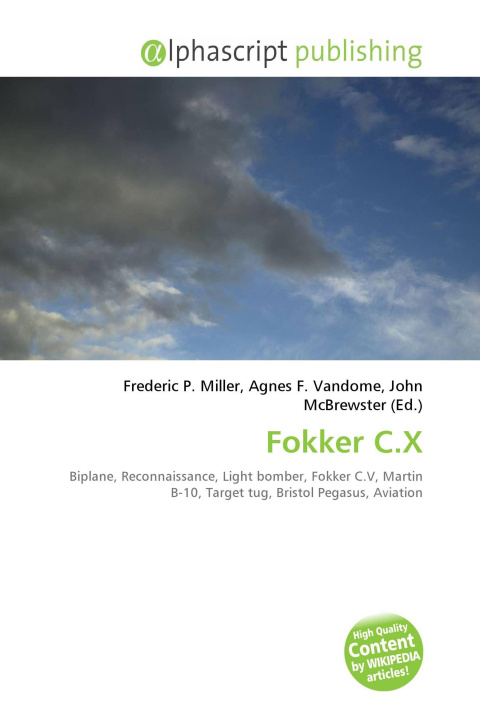 Kniha Fokker C.X Agnes F. Vandome