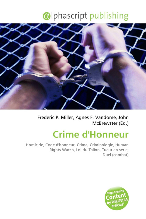 Kniha Crime d'Honneur Agnes F. Vandome