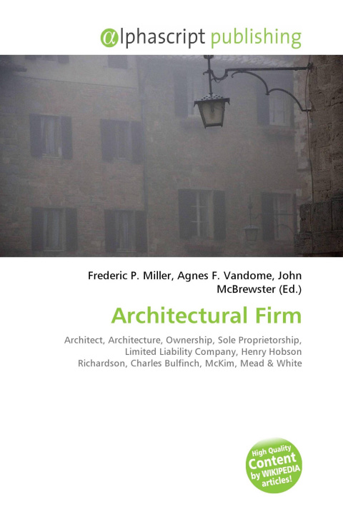 Knjiga Architectural Firm Agnes F. Vandome