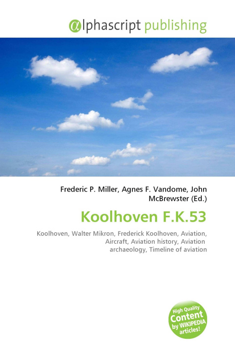 Kniha Koolhoven F.K.53 Agnes F. Vandome