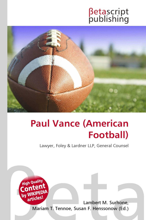 Kniha Paul Vance (American Football) Mariam T. Tennoe