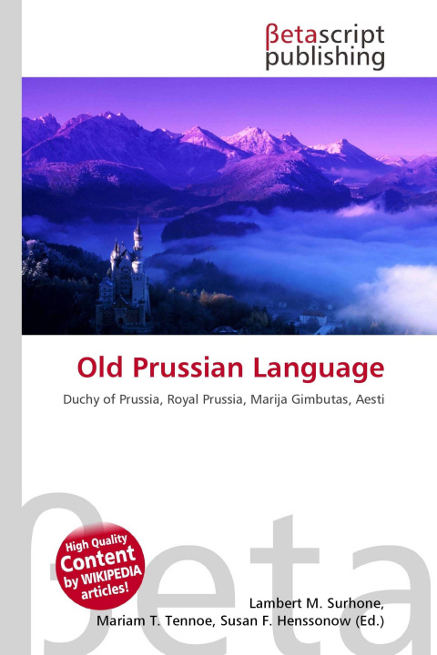 Kniha Old Prussian Language Mariam T. Tennoe