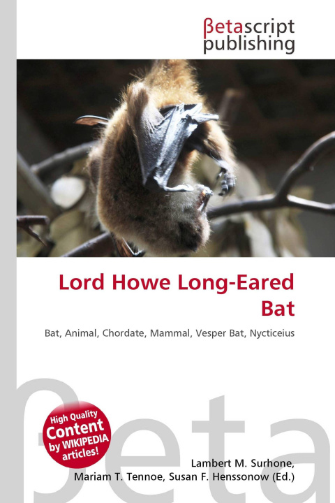 Kniha Lord Howe Long-Eared Bat Mariam T. Tennoe
