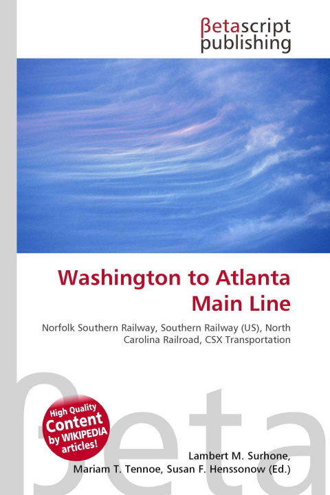 Kniha Washington to Atlanta Main Line Mariam T. Tennoe