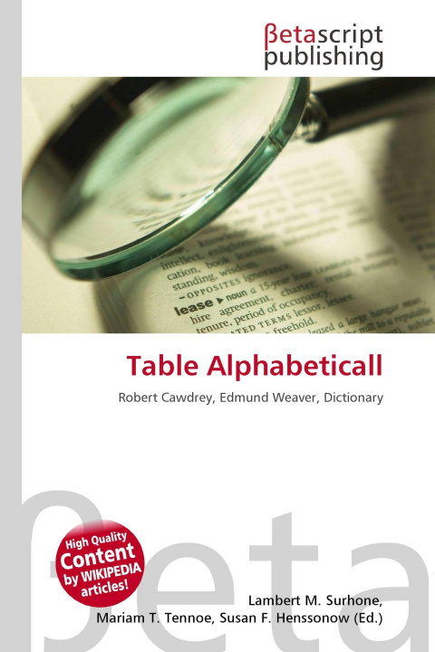 Kniha Table Alphabeticall Mariam T. Tennoe