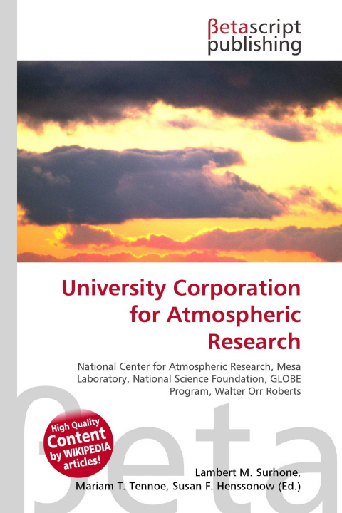 Kniha University Corporation for Atmospheric Research Mariam T. Tennoe