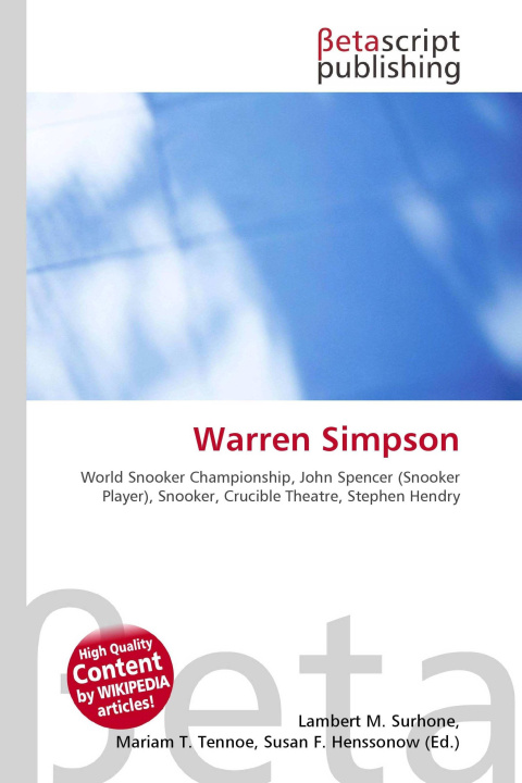 Kniha Warren Simpson Mariam T. Tennoe
