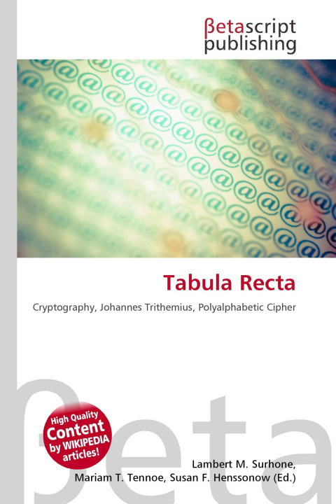 Kniha Tabula Recta Mariam T. Tennoe
