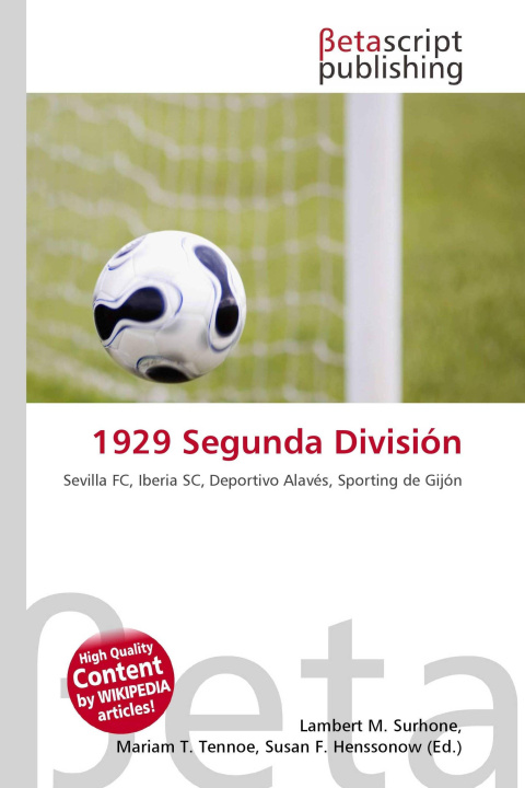 Kniha 1929 Segunda División Mariam T. Tennoe