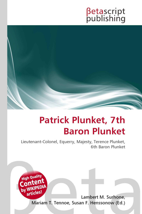 Kniha Patrick Plunket, 7th Baron Plunket Mariam T. Tennoe