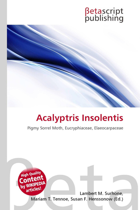 Kniha Acalyptris Insolentis Mariam T. Tennoe