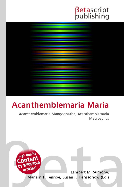 Kniha Acanthemblemaria Maria Mariam T. Tennoe