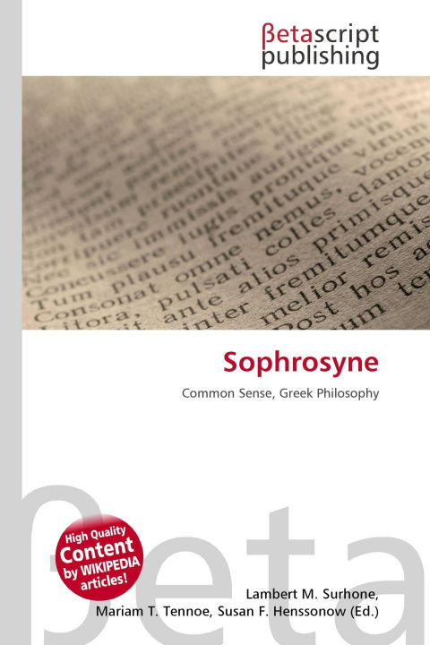 Knjiga Sophrosyne Mariam T. Tennoe