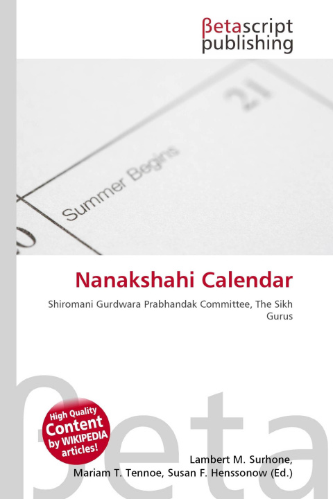 Kniha Nanakshahi Calendar Mariam T. Tennoe
