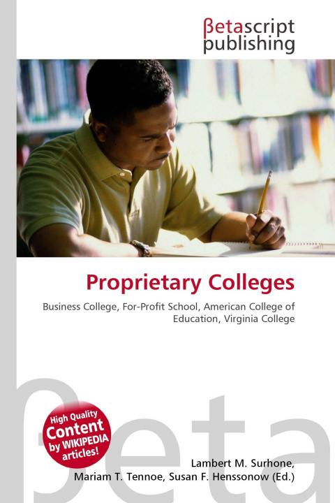 Kniha Proprietary Colleges Mariam T. Tennoe