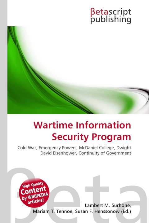 Kniha Wartime Information Security Program Mariam T. Tennoe